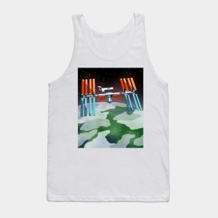 ISS over Earth Tank Top